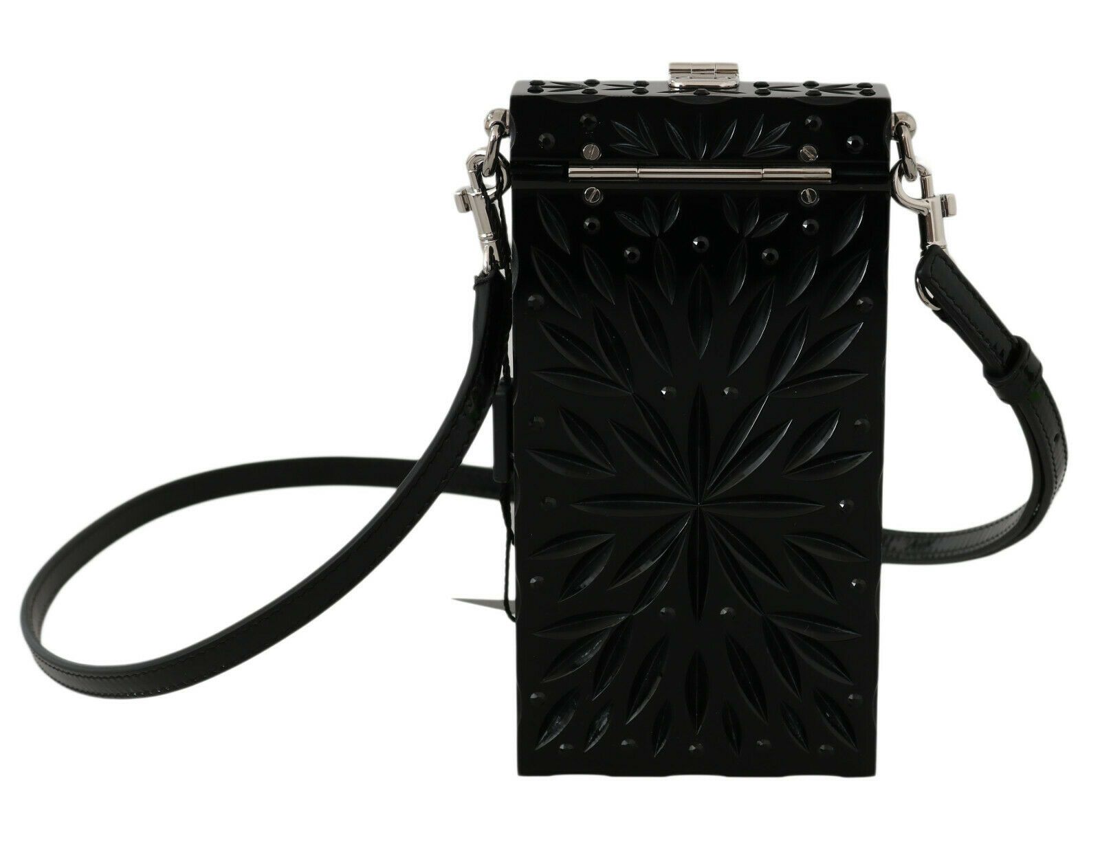 Dolce & Gabbana Black Crystal Plexiglass Cross Cigarette Case Holder | Regal Royce