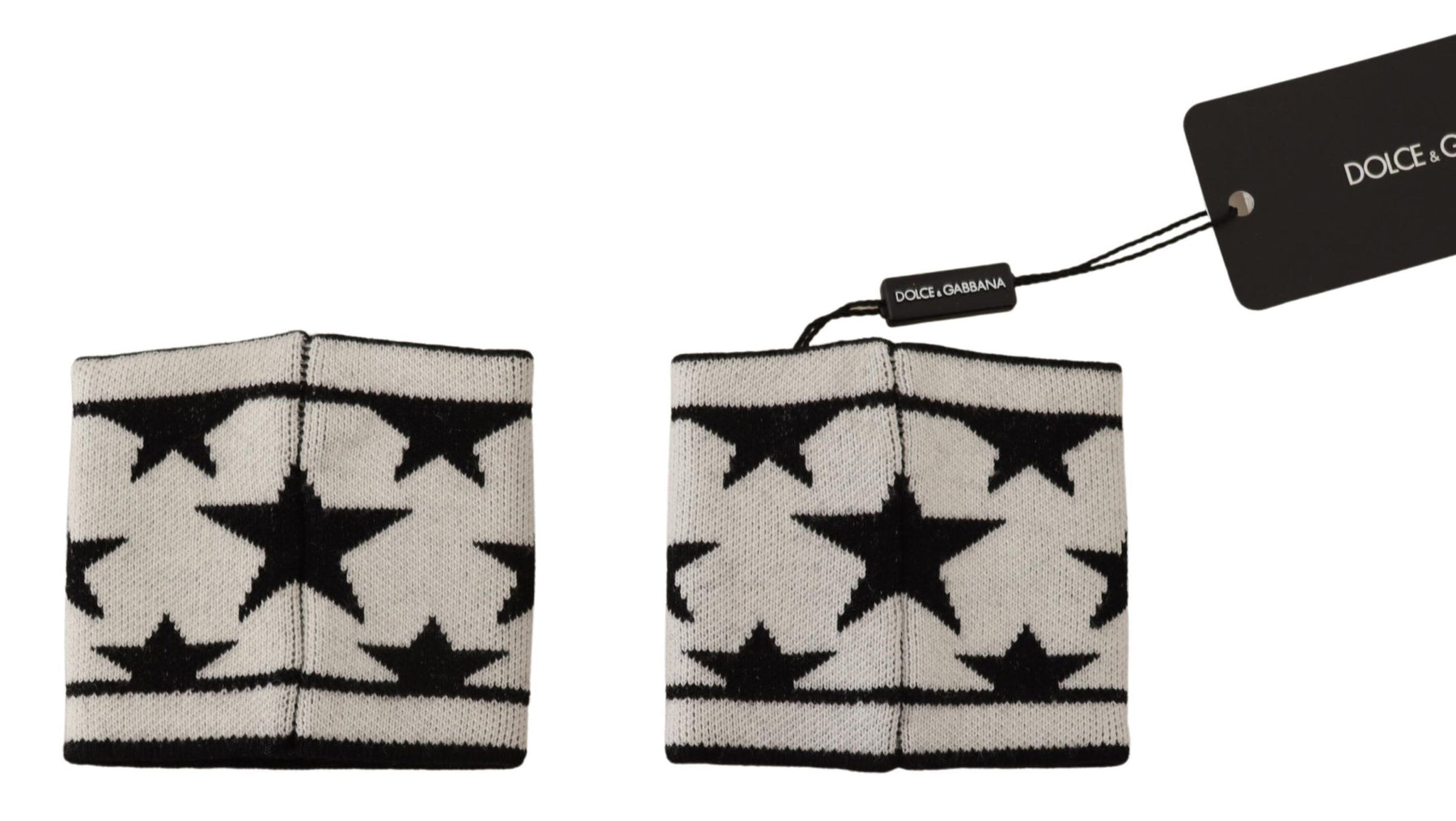 Dolce & Gabbana White Black Wool Logo #DGMILLENNIALS Wristband | Regal Royce