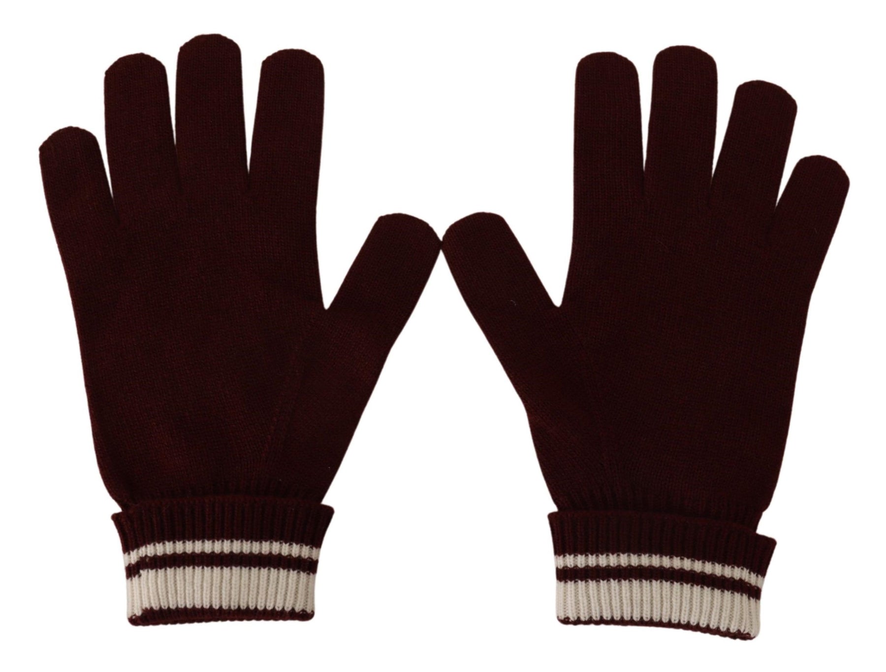 Dolce & Gabbana Red White D&G Logo Crown Cashmere Gloves | Regal Royce