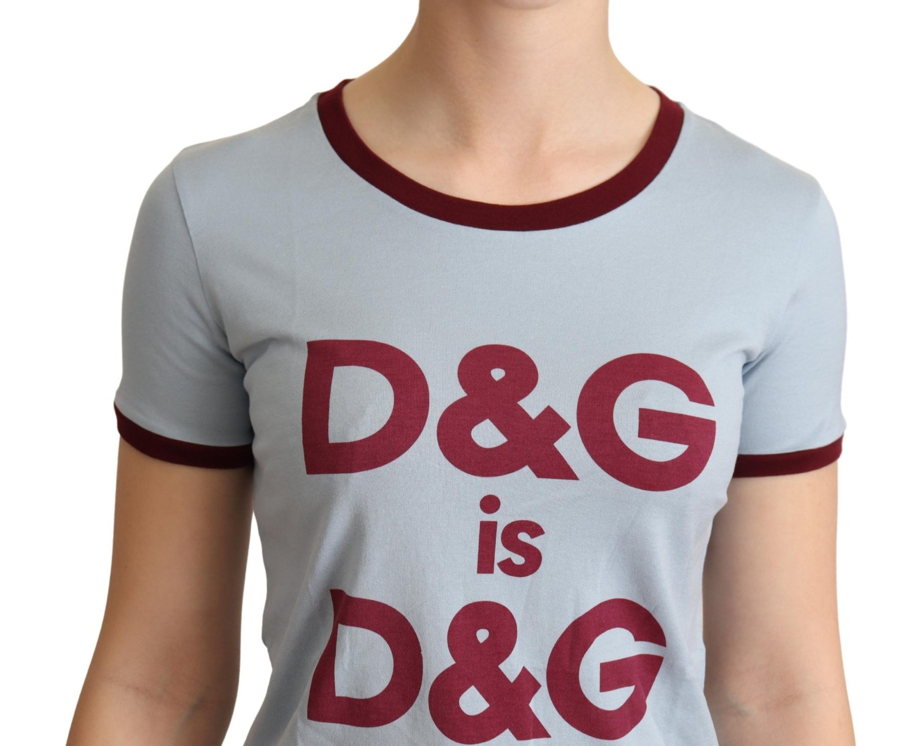 Dolce & Gabbana Blue Crewneck D&G Top T-shirt | Regal Royce