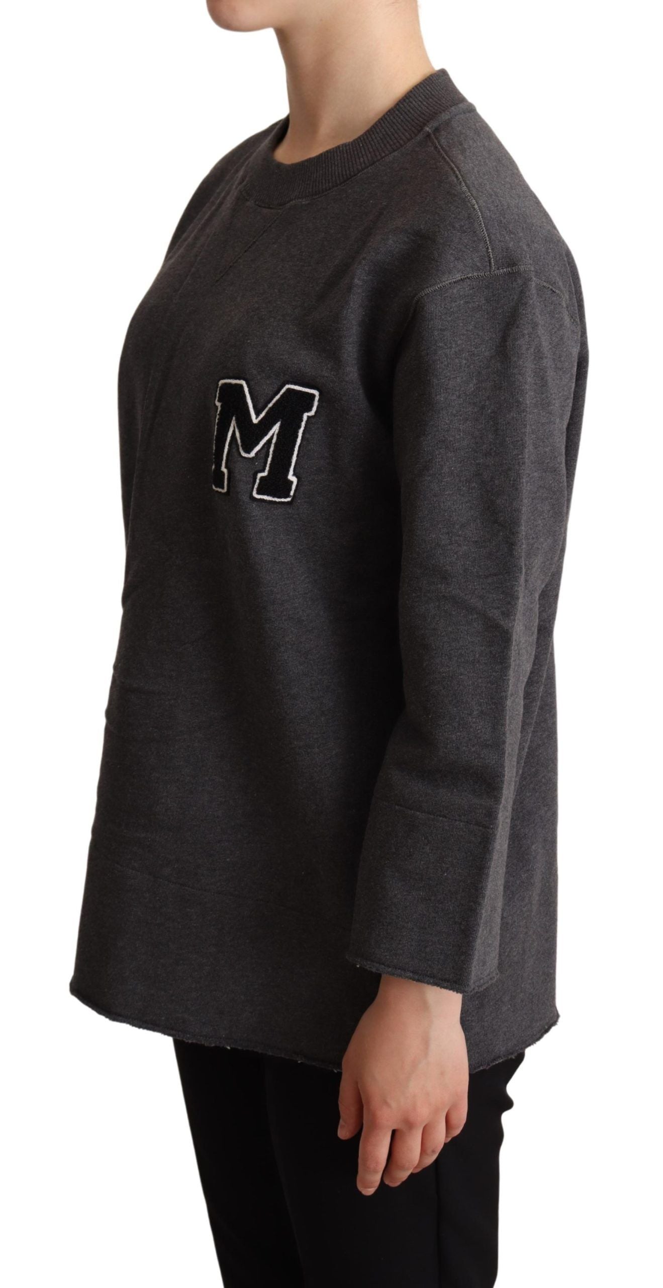 Dolce & Gabbana Gray Embroidered Women Pullover Sweater | Regal Royce