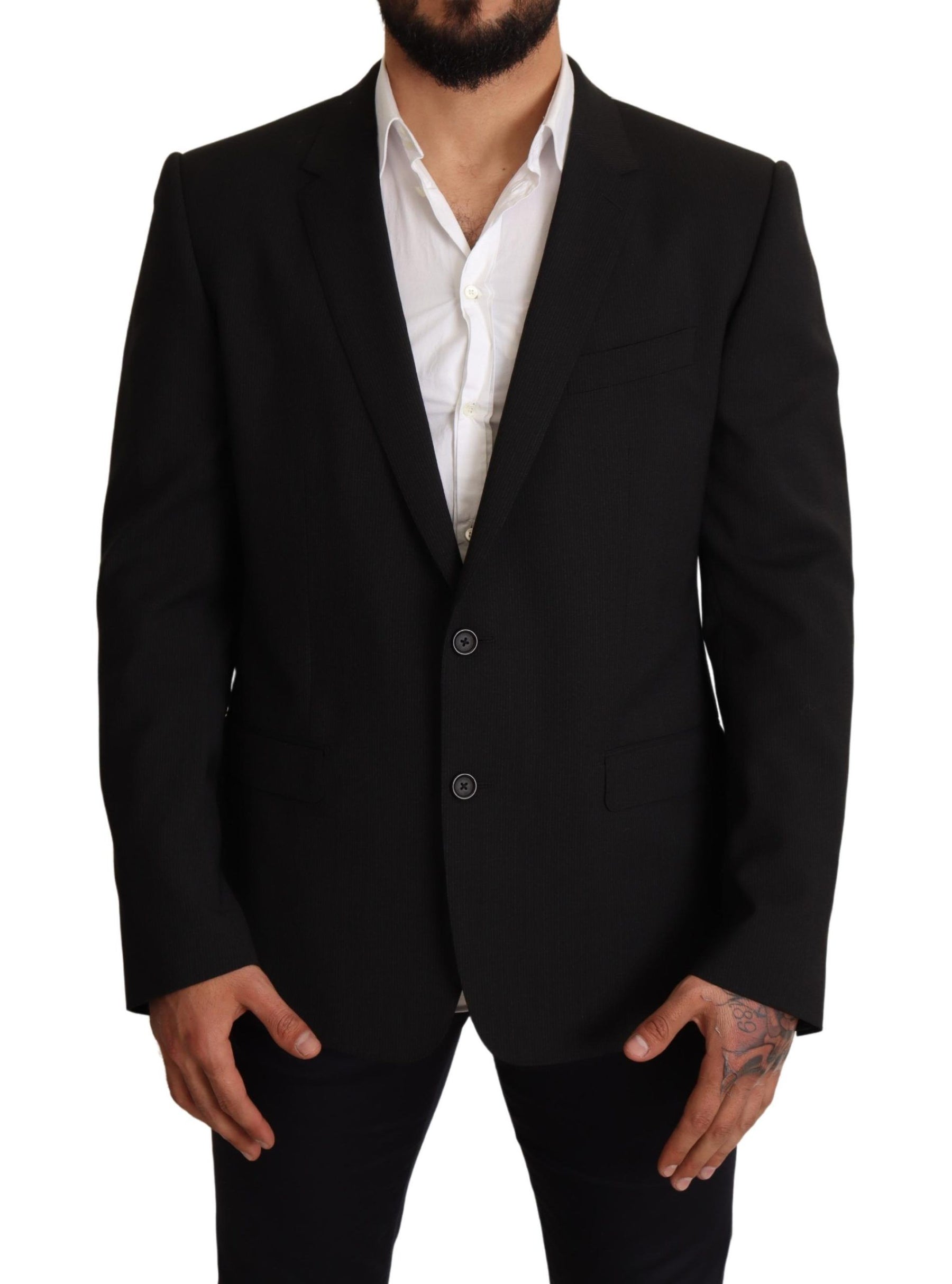 Dolce & Gabbana Black Striped MARTINI Jacket Blazer | Regal Royce