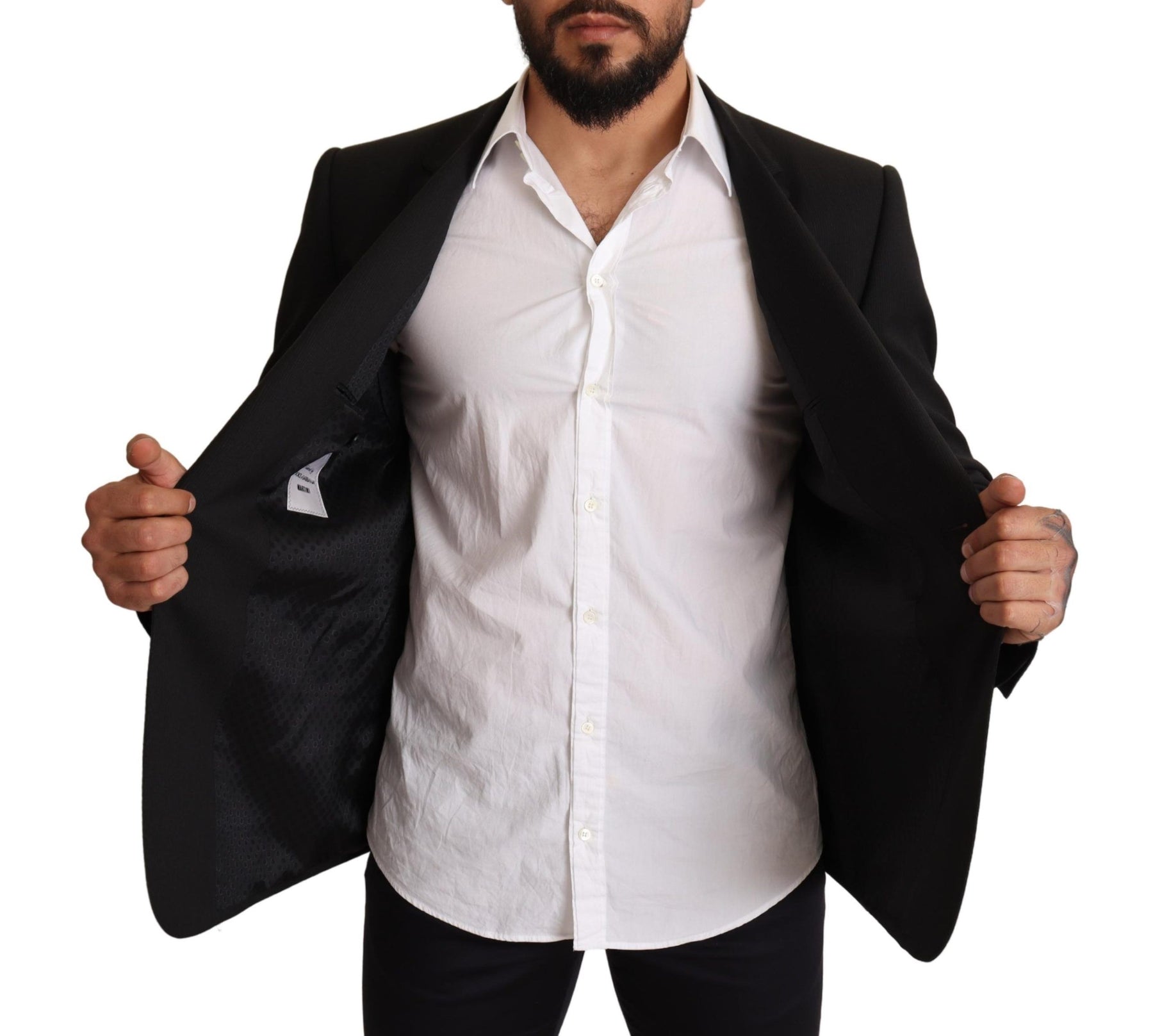 Dolce & Gabbana Black Striped MARTINI Jacket Blazer | Regal Royce