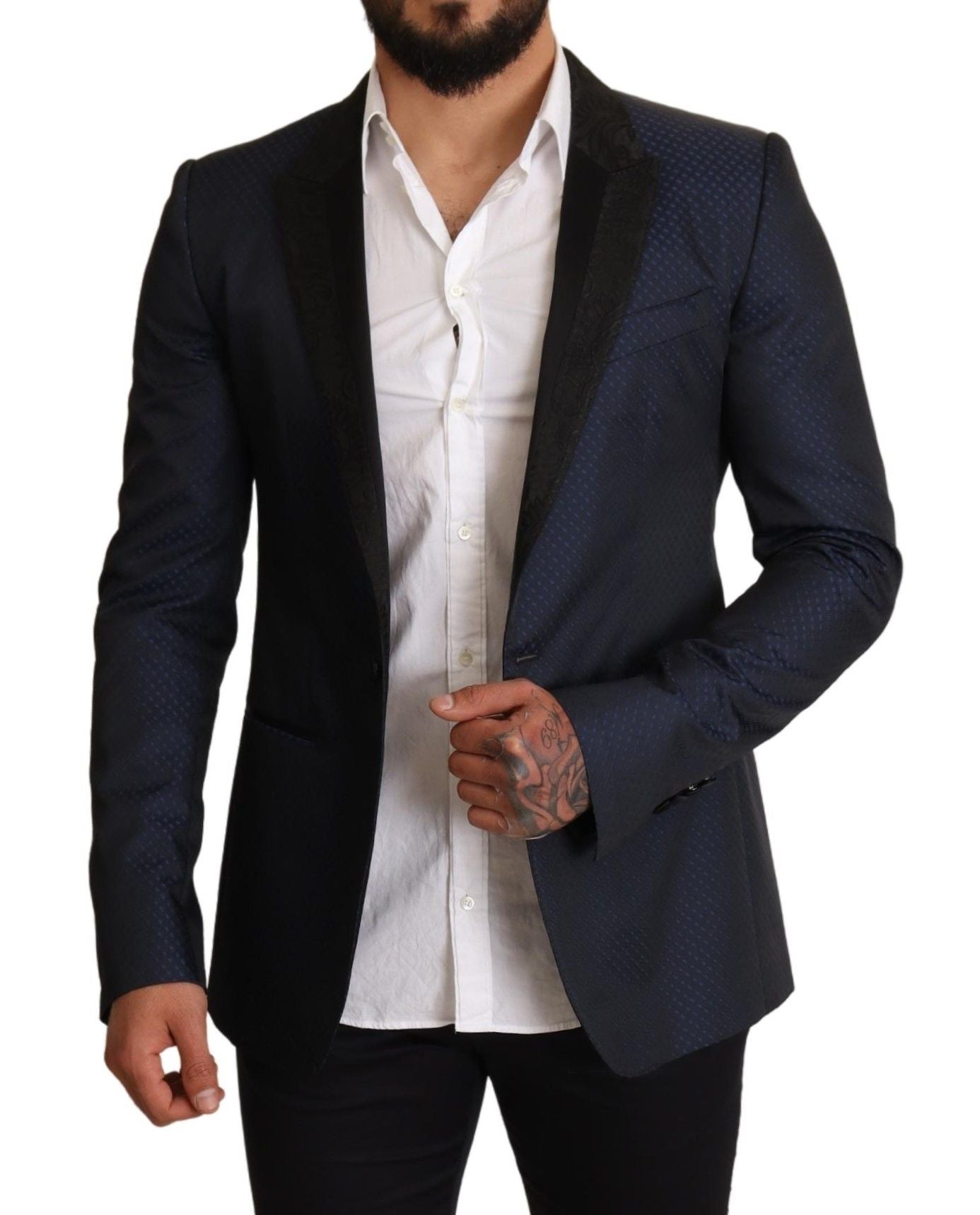 Dolce & Gabbana Blue Wool Slim Fit MARTINI Blazer Jacket | Regal Royce
