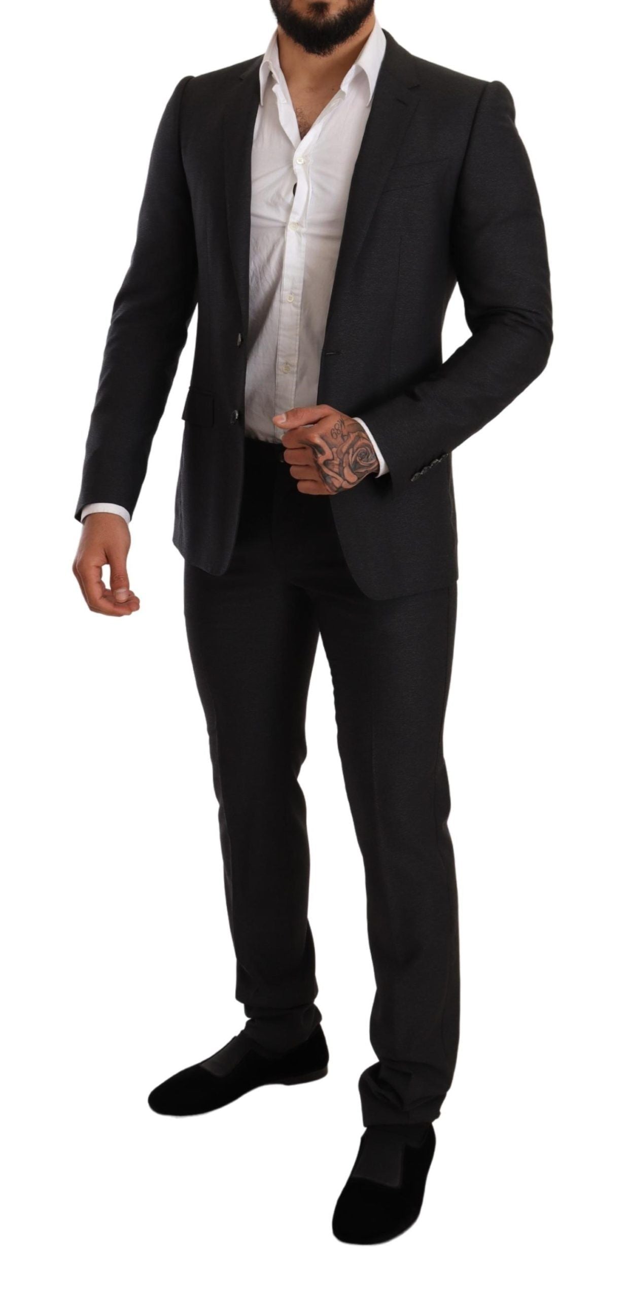 Dolce & Gabbana Gray Wool MARTINI Slim Fit Set Suit | Regal Royce