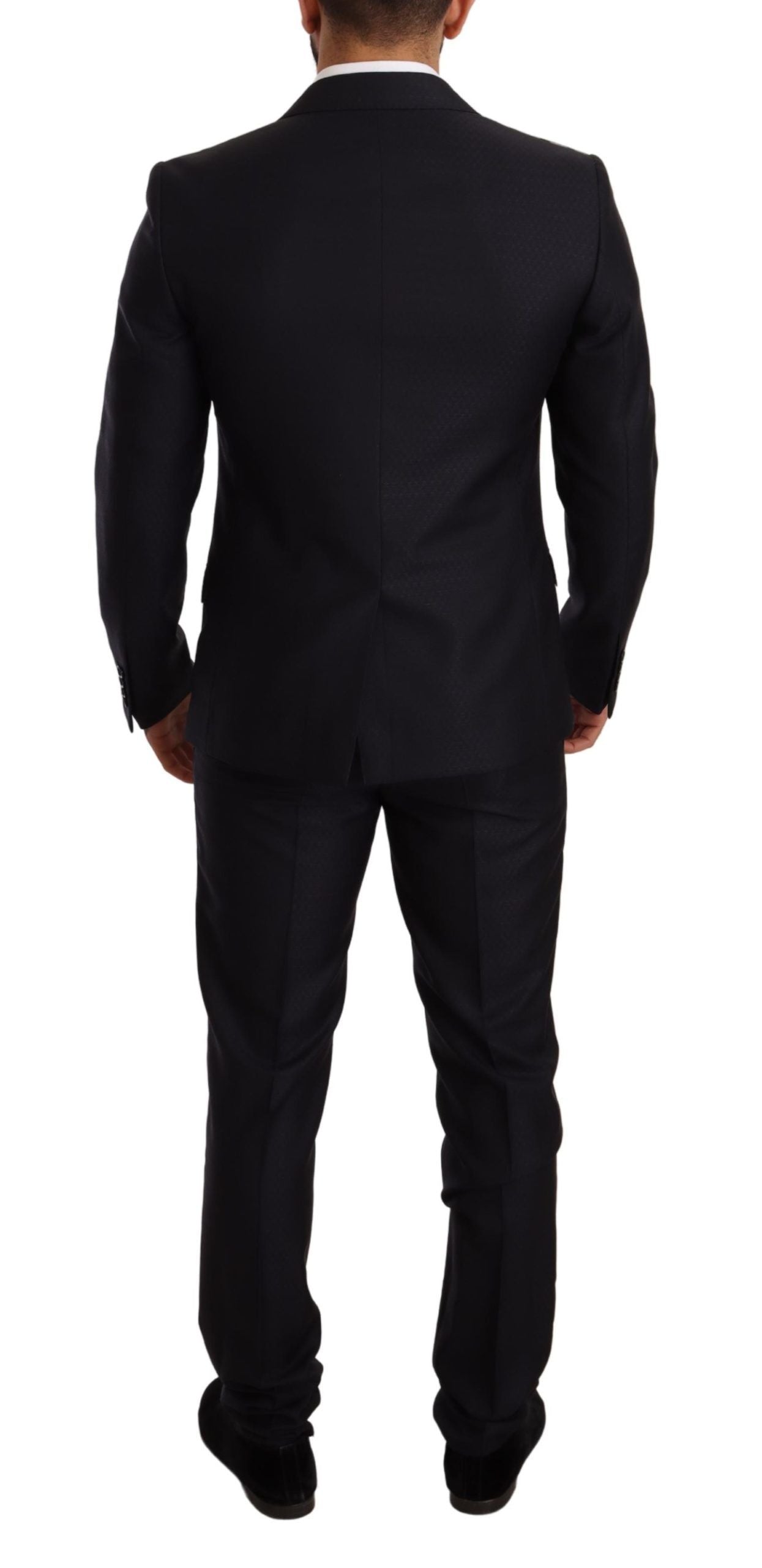 Dolce & Gabbana Blue Pattern MARTINI SLIM FIT 2 Piece Suit | Regal Royce