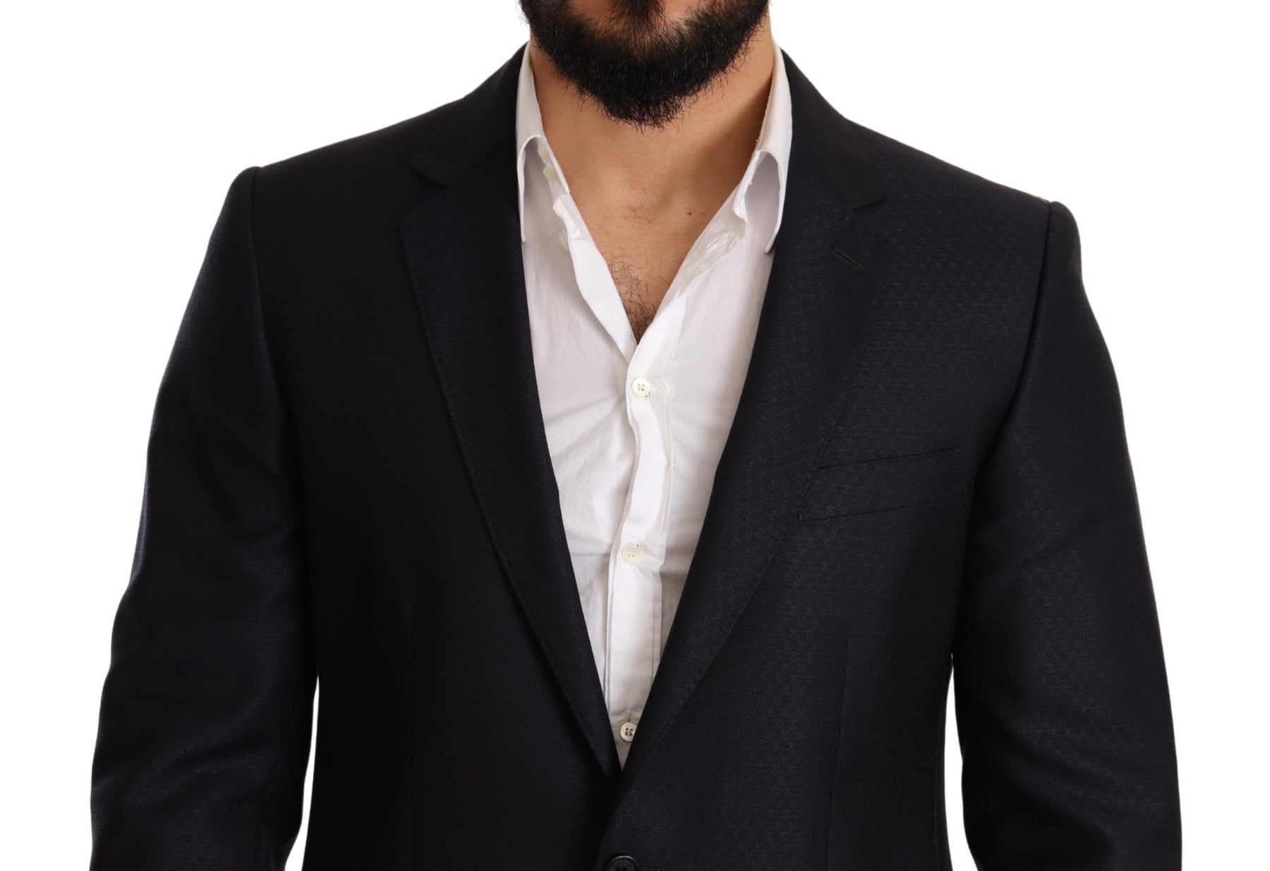 Dolce & Gabbana Blue Pattern MARTINI SLIM FIT 2 Piece Suit | Regal Royce