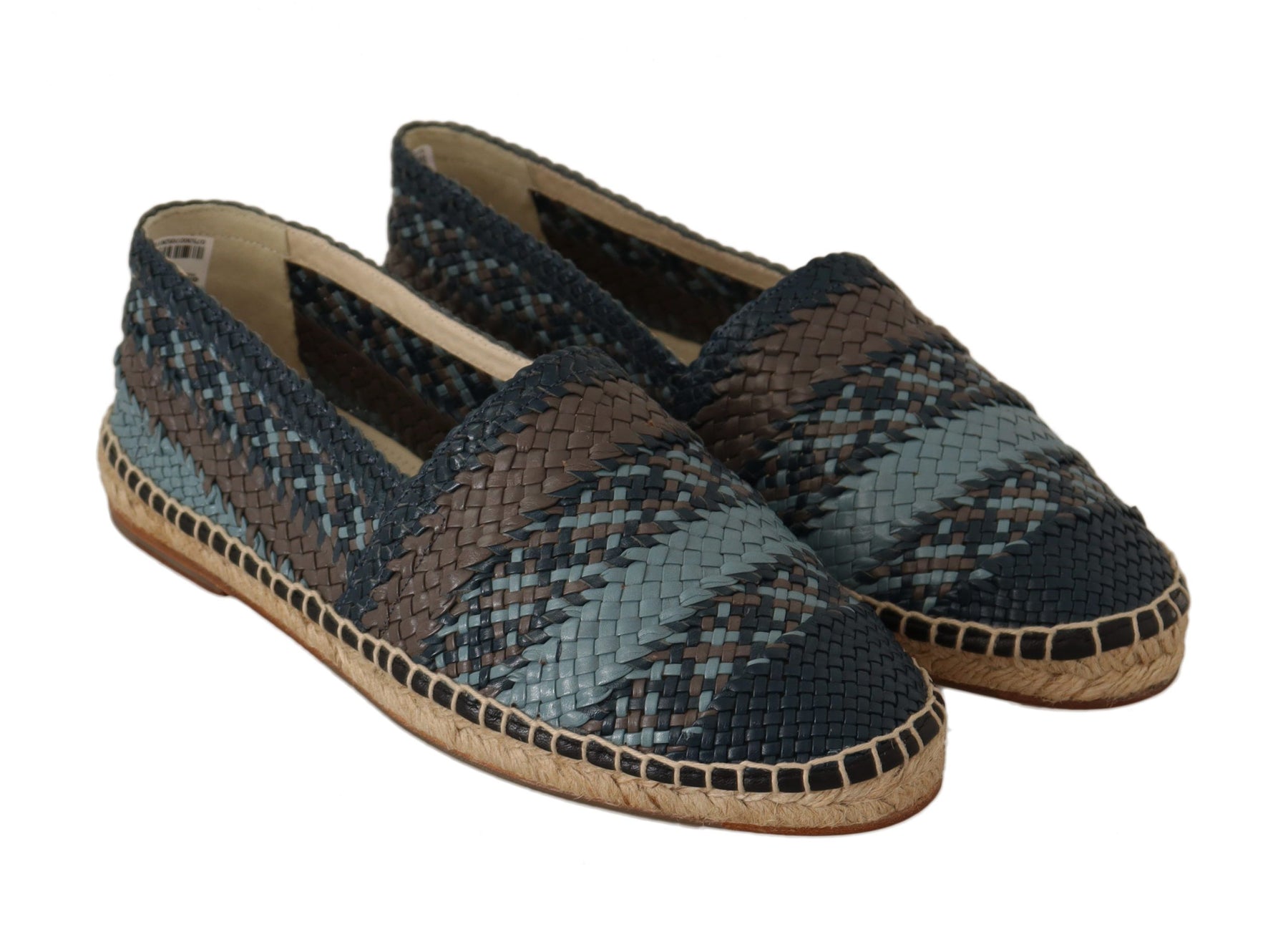 Dolce & Gabbana Blue Gray Slip On Buffalo Espadrille Shoes | Regal Royce