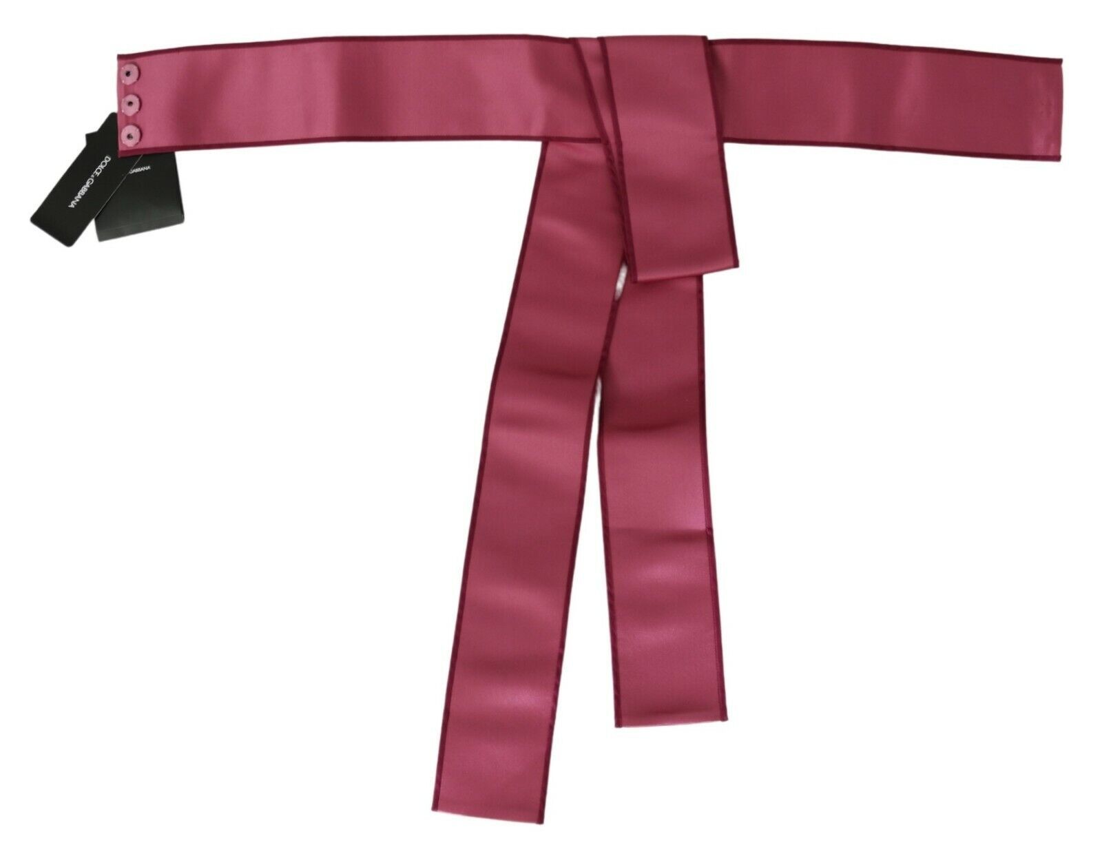 Dolce & Gabbana Pink 100% Silk 3 Button Closure Wide Waist Belt | Regal Royce