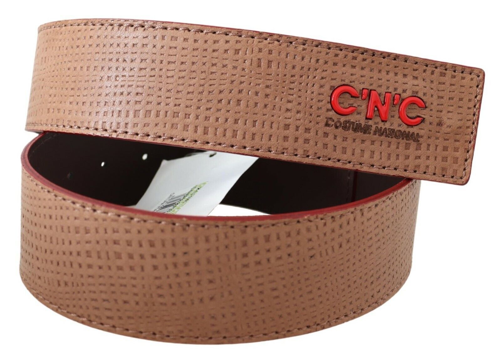 Costume National White Leather Logo Fashion Waist Belt | Regal Royce
