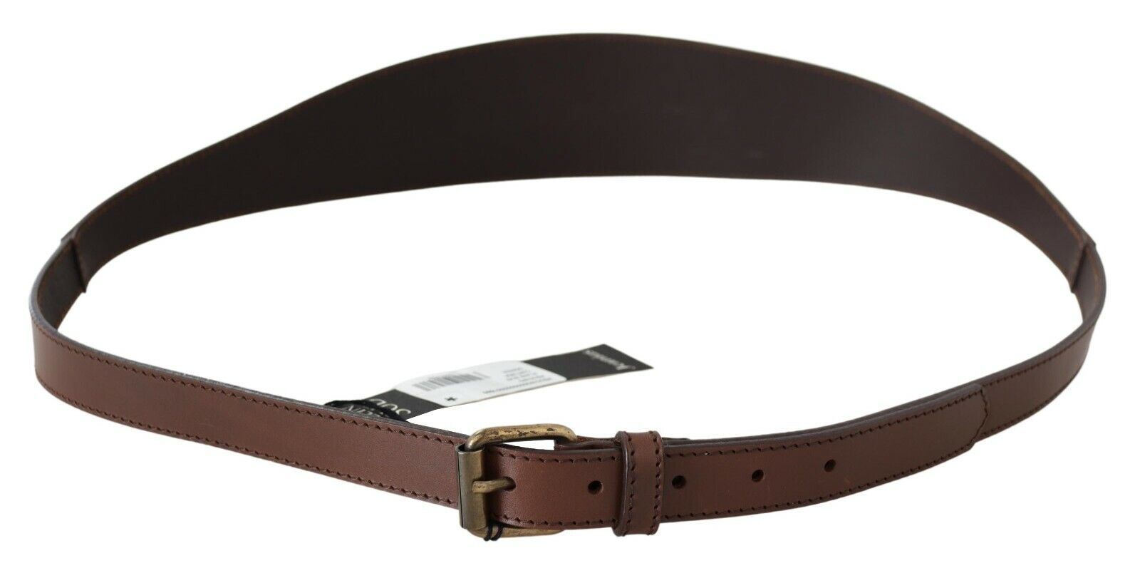 PLEIN SUD Brown Genuine Leather Rustic Metal Buckle Belt | Regal Royce