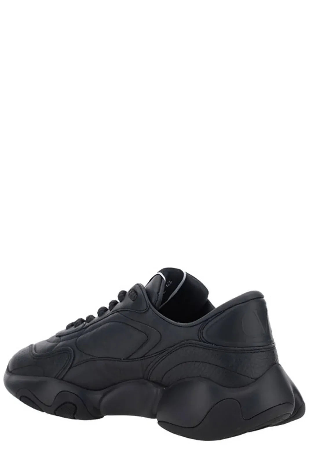 Valentino Black Calf Leather Garavani Sneakers | Regal Royce