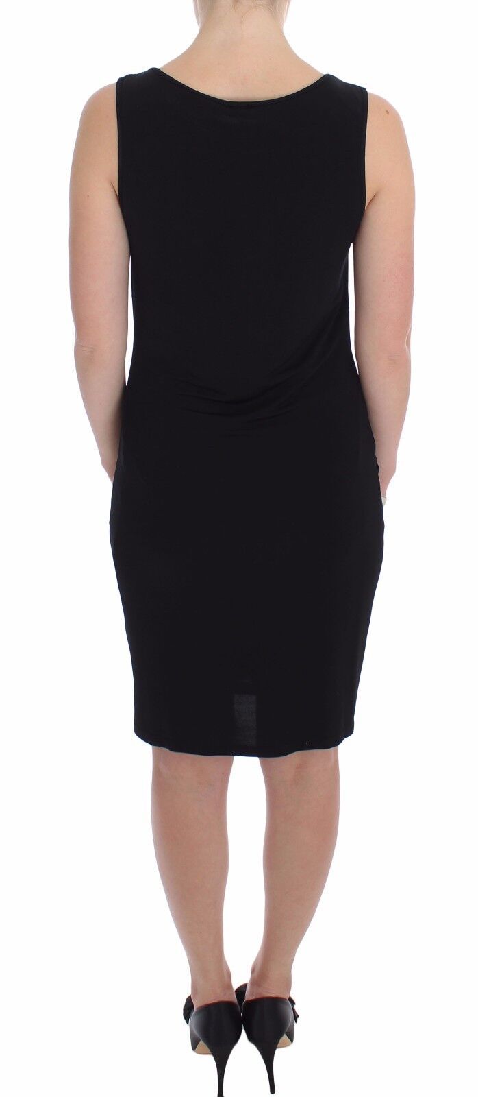 Roccobarocco Black Stretch Wiggle Pencil Sheath Bodycon Dress | Regal Royce