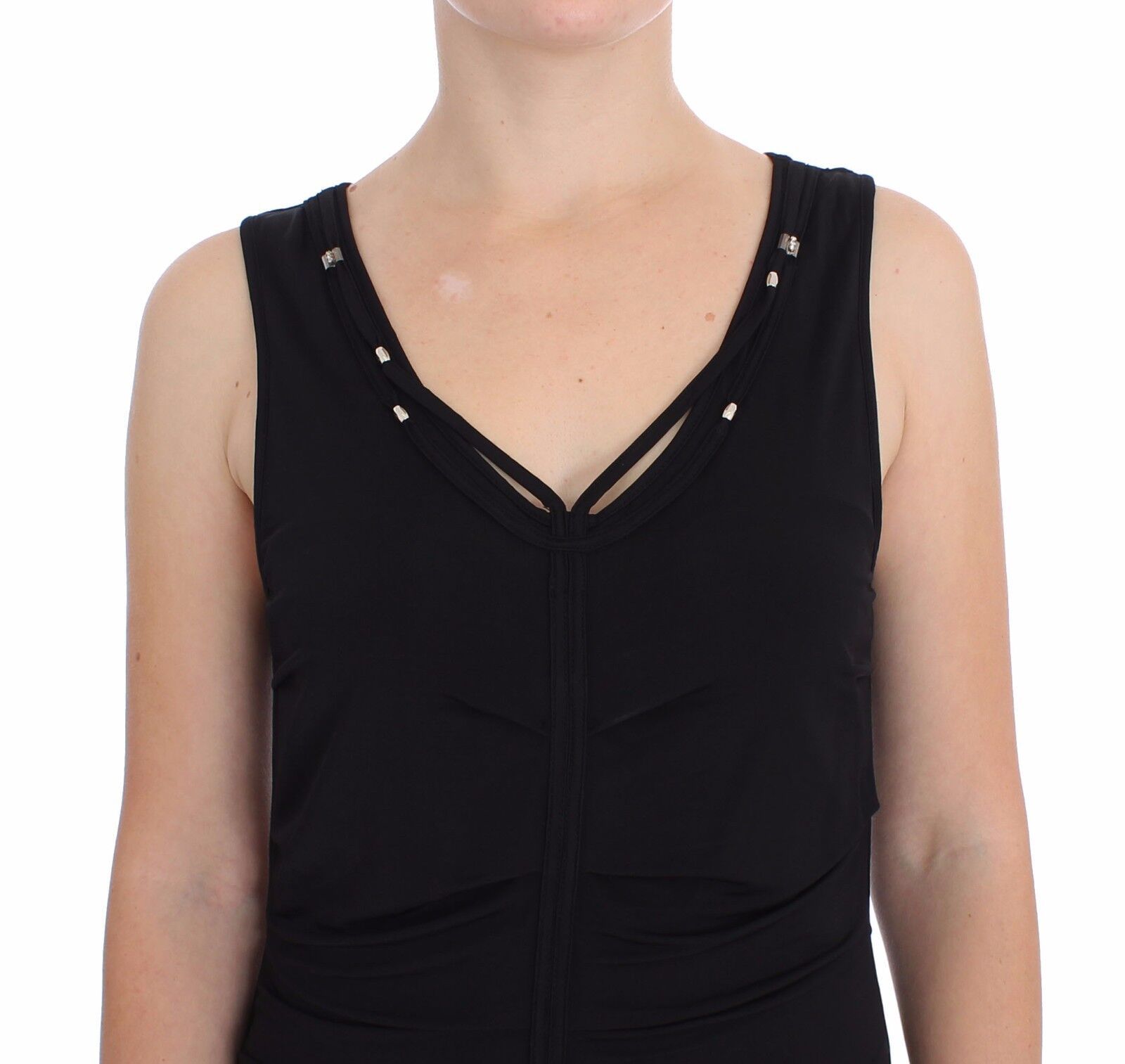 Roccobarocco Black Stretch Wiggle Pencil Sheath Bodycon Dress | Regal Royce
