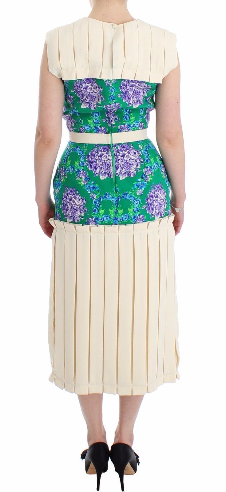 Caterina Gatta Multicolor Dress Gown Floral Sleeveless Gown | Regal Royce