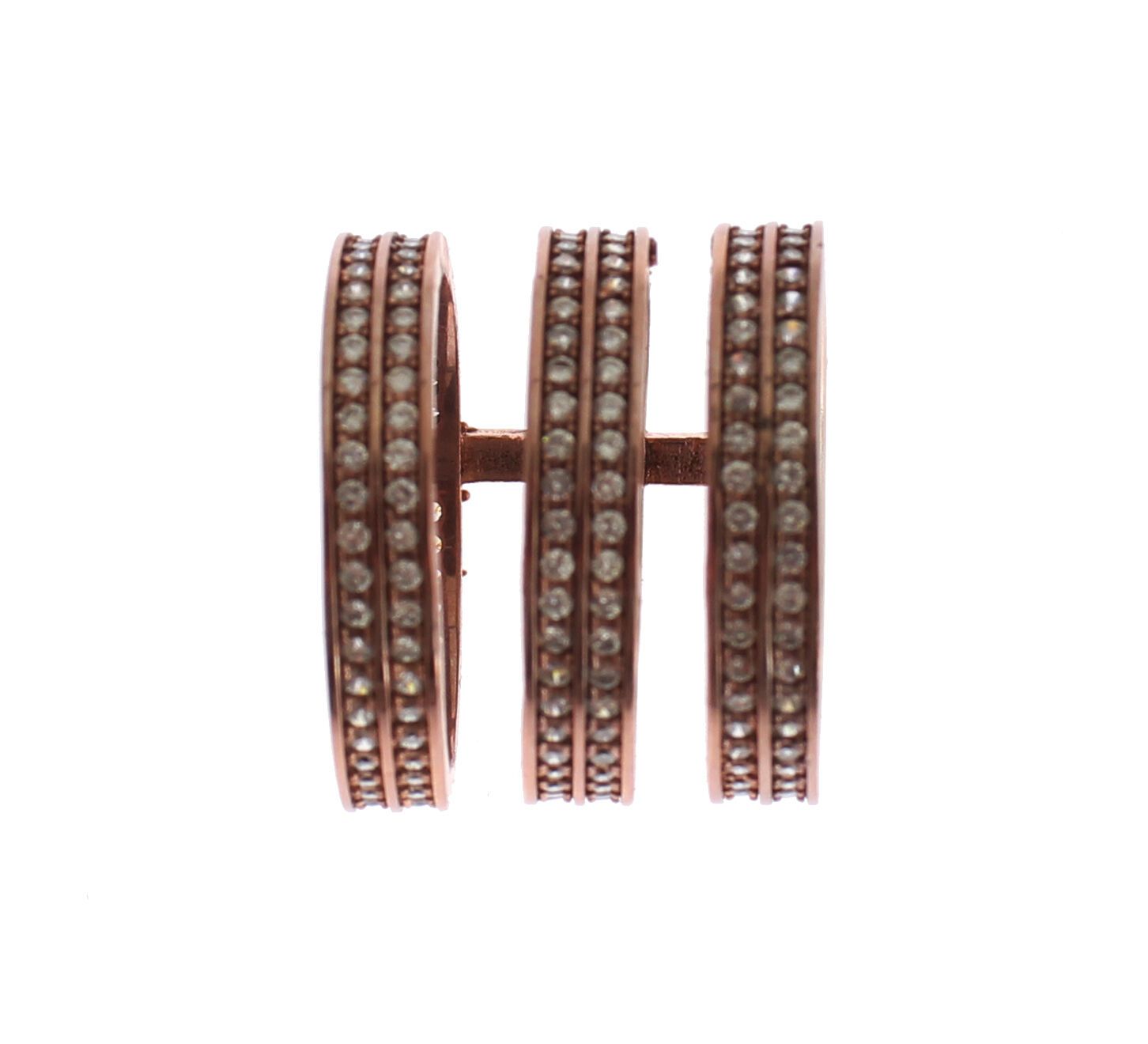 Nialaya Gold 925 Silver Clear CZ Pink Ring | Regal Royce