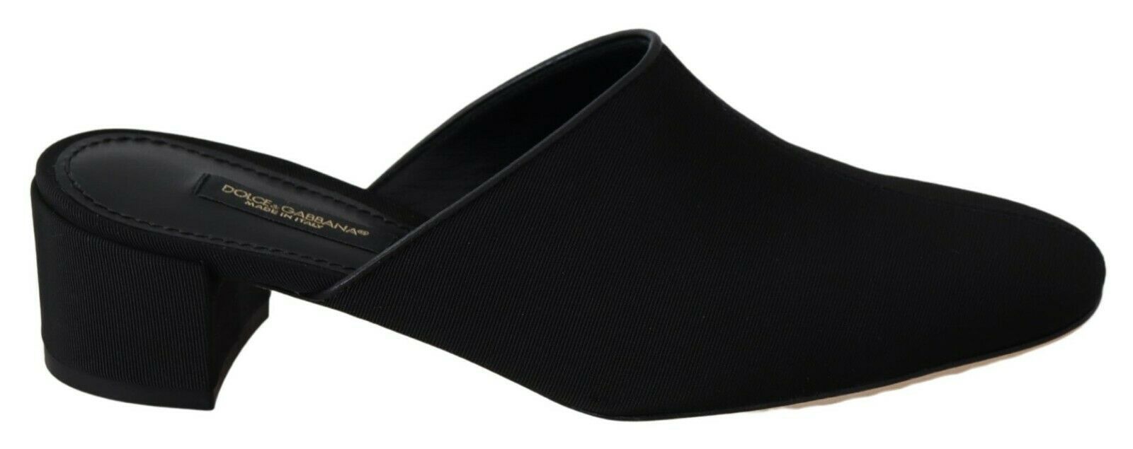Dolce & Gabbana Black Grosgrain Slides Sandals Women Shoes | Regal Royce