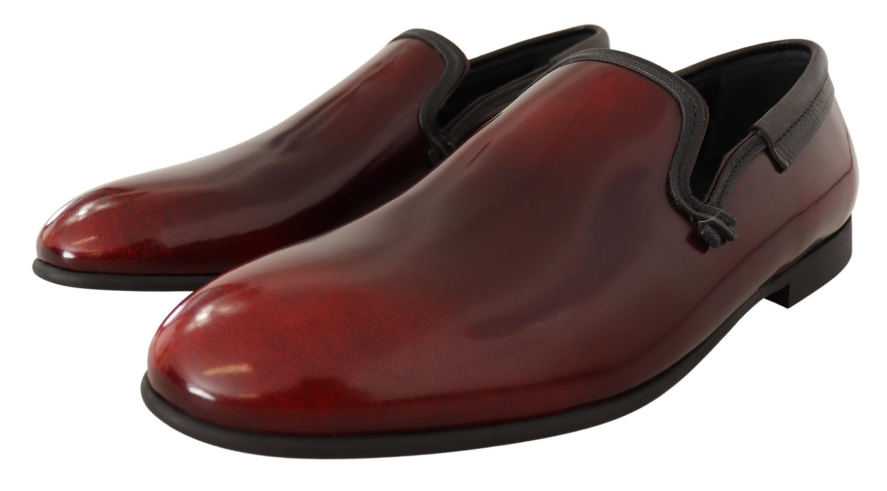 Dolce & Gabbana Bordeaux Patent Leather Dress Loafers Shoes | Regal Royce