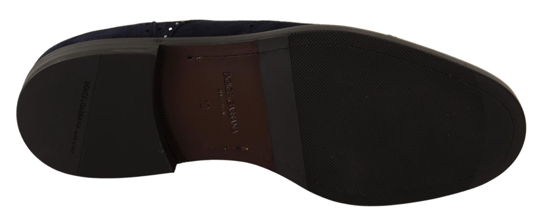 Dolce & Gabbana Blue Suede Leather Derby Studded Shoes | Regal Royce