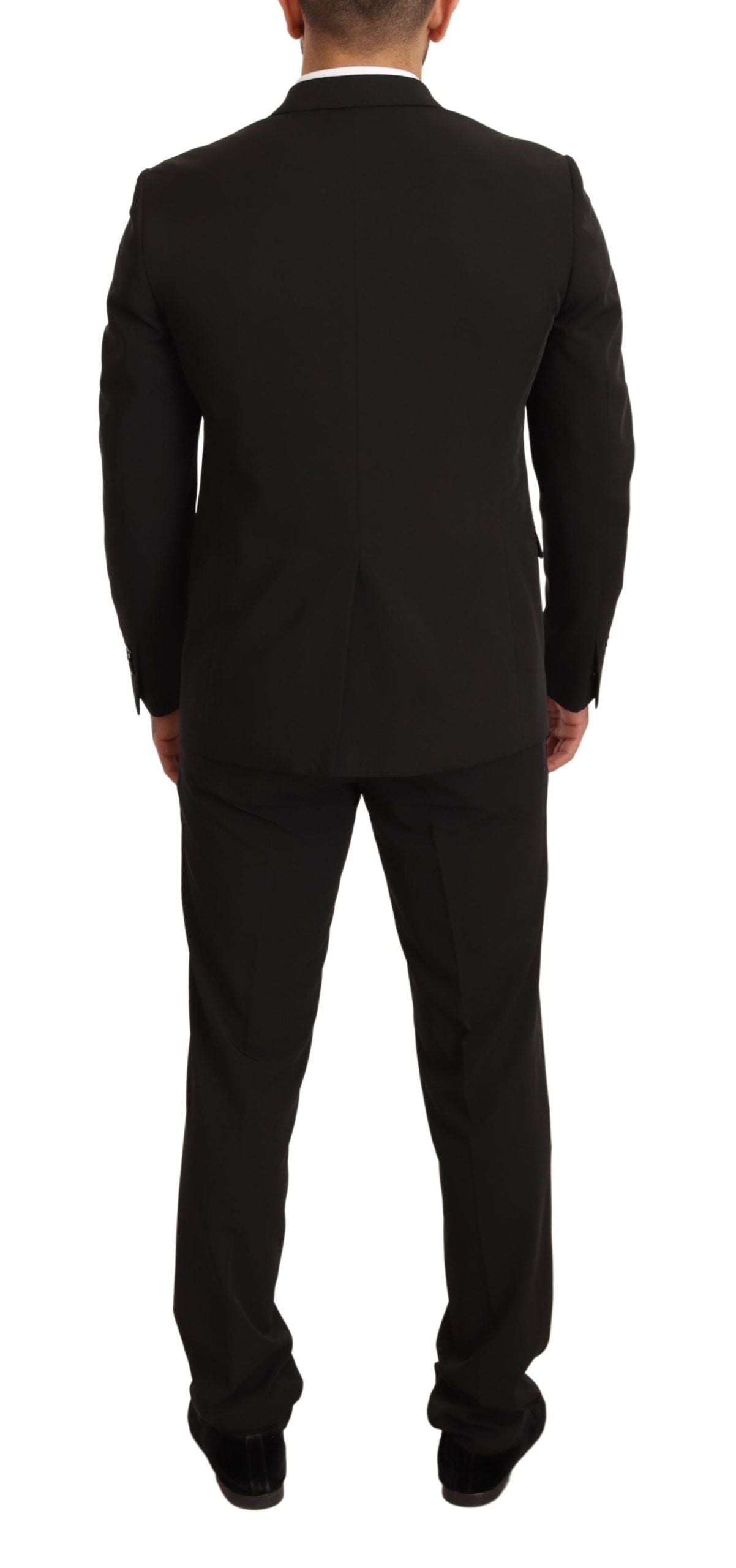 Domenico Tagliente Black Polyester Slim 2 Piece Set TAGLIENTE Suit | Regal Royce
