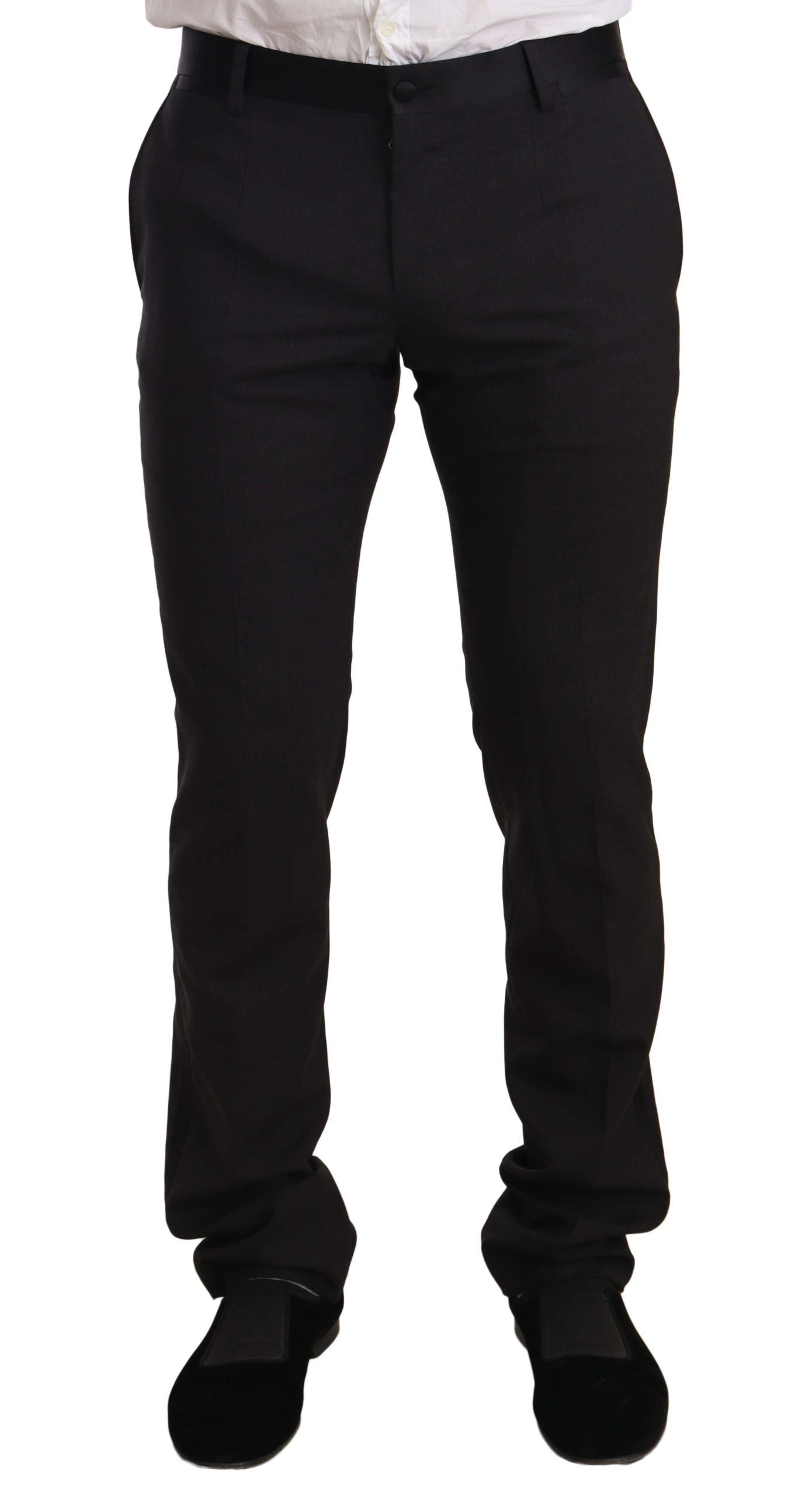 Dolce & Gabbana Blue Velvet Cotton Slim Fit Smoking Suit | Regal Royce