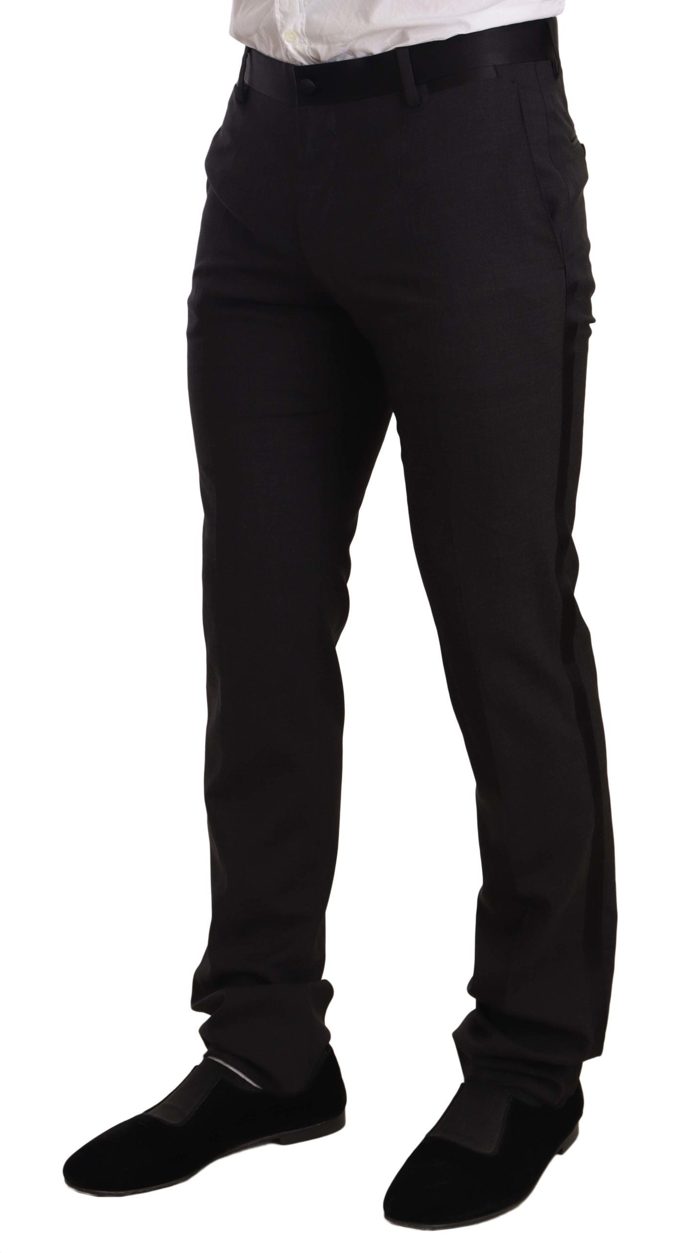 Dolce & Gabbana Blue Velvet Cotton Slim Fit Smoking Suit | Regal Royce