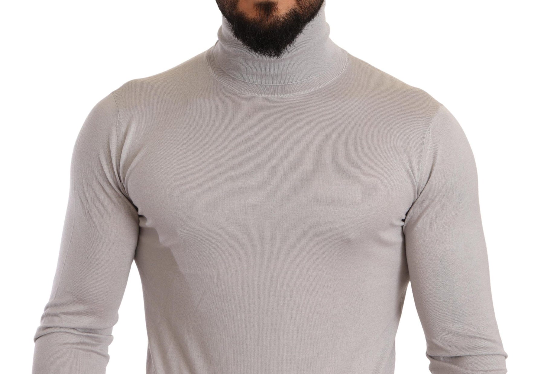 Dolce & Gabbana Gray Cashmere Turtleneck Pullover Sweater | Regal Royce