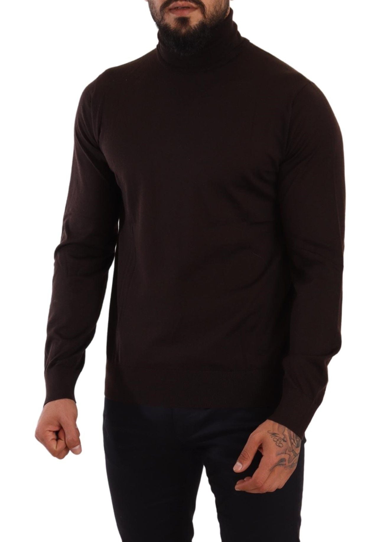 Dolce & Gabbana Brown Cashmere Turtleneck Pullover Sweater | Regal Royce