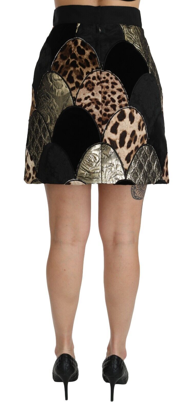 Dolce & Gabbana Multicolor Leopard Print High Waist Mini Skirt | Regal Royce