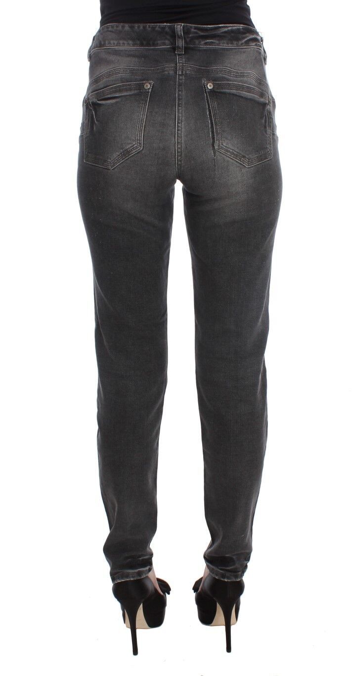 Ermanno Scervino Gray Wash Cotton Blend Stretch Jeans Pants | Regal Royce