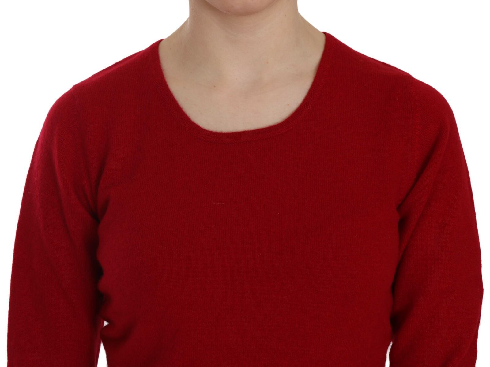 MILA SCHÖN Red Round Neck Pullover Cashmere Sweater | Regal Royce