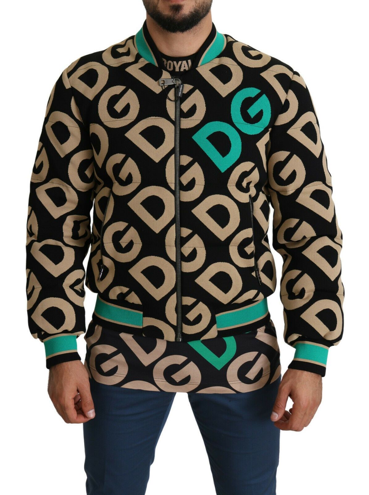 Dolce & Gabbana Multicolor DGMILLENNIALS Logo Print Jacket | Regal Royce
