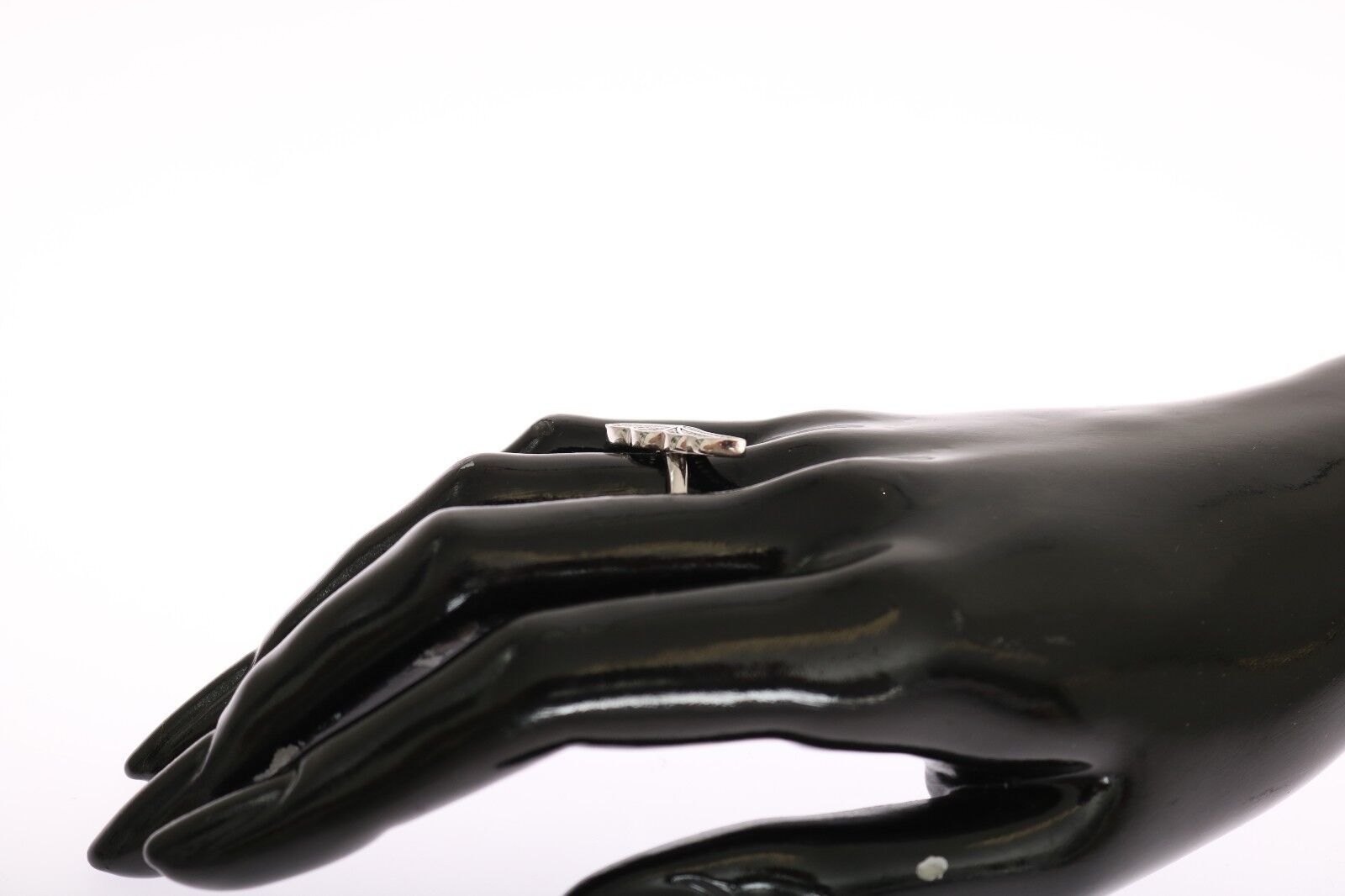 Nialaya Silver Womens Wing Clear CZ 925 Silver Ring | Regal Royce