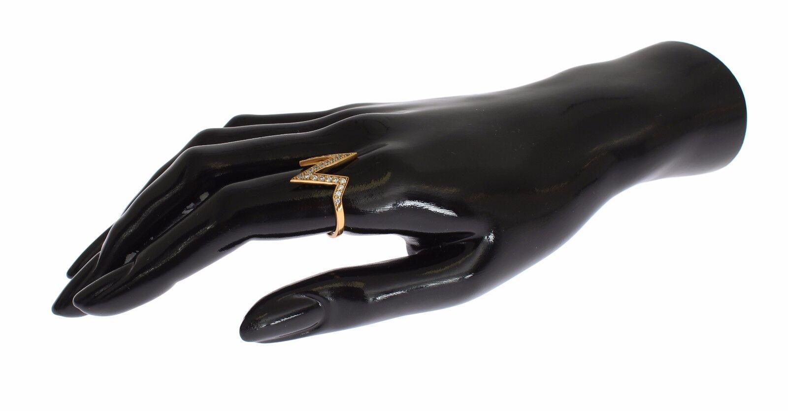 Nialaya Gold 925 Silver Womens Clear CZ 18K Ring | Regal Royce