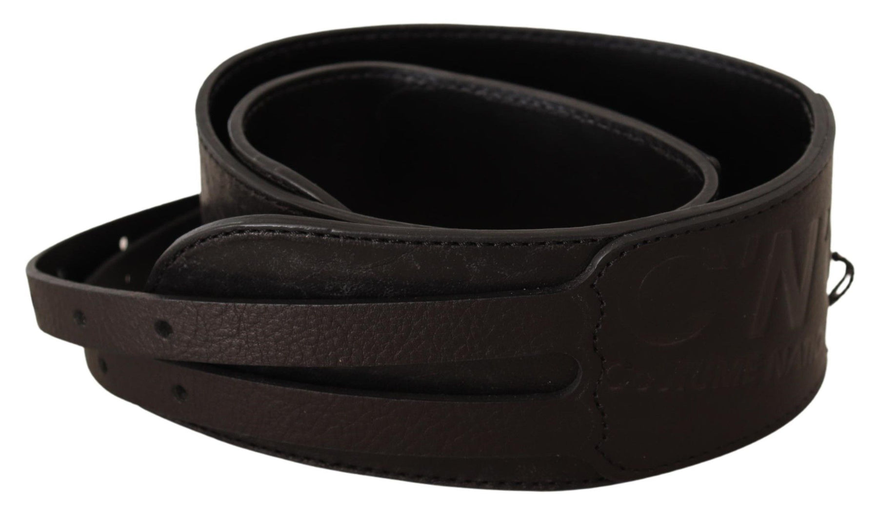 Costume National Dark Brown Leather Double Buckle Belt | Regal Royce