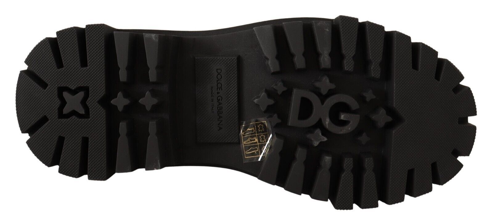 Dolce & Gabbana Black Leather Studded Combat Boots | Regal Royce