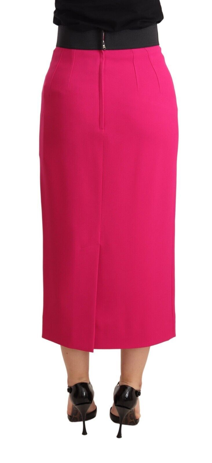 Dolce & Gabbana Pink High Waist Stretch Pencil Straight Skirt | Regal Royce