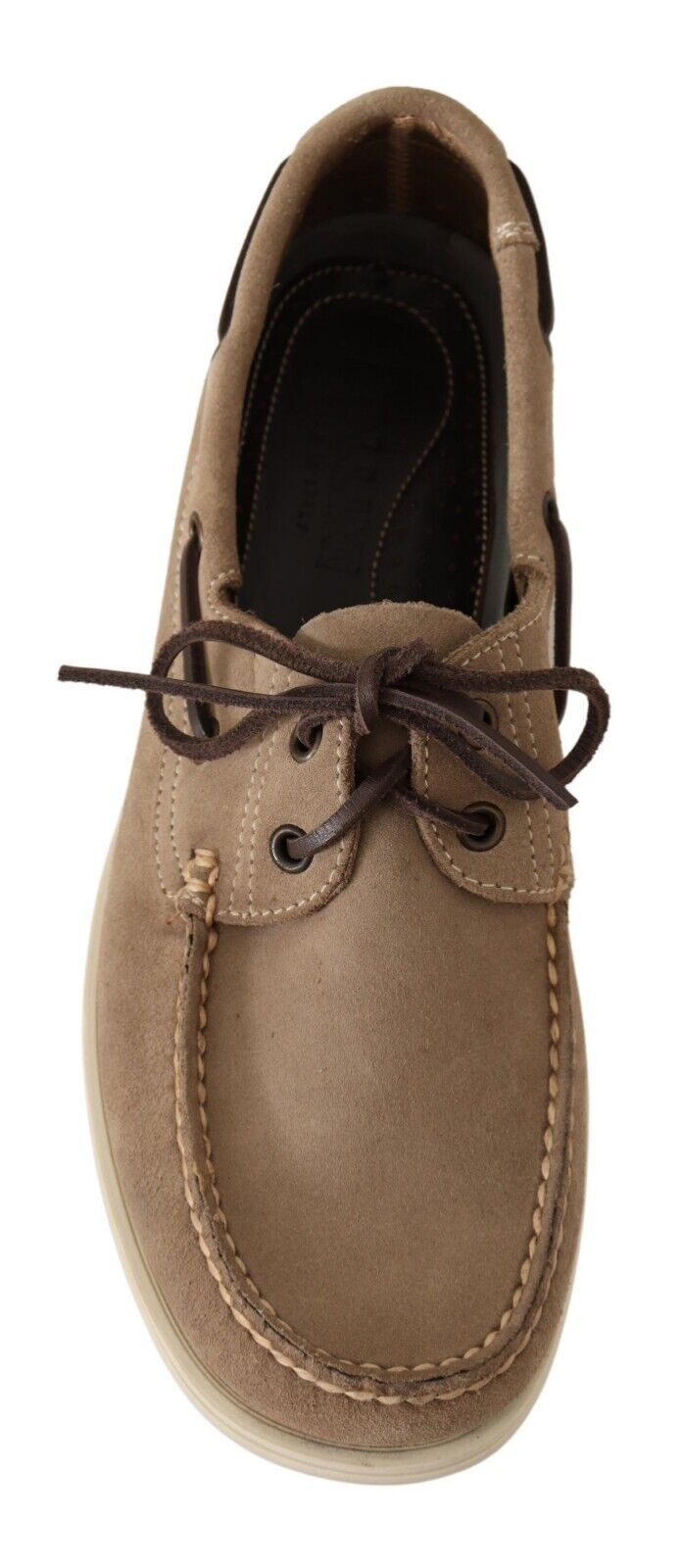 Pollini Beige Suede Low Top Mocassin Loafers Casual Men Shoes | Regal Royce