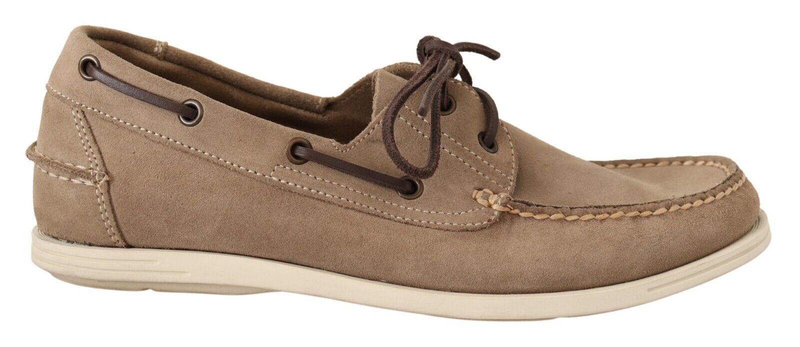 Pollini Beige Suede Low Top Mocassin Loafers Casual Men Shoes | Regal Royce