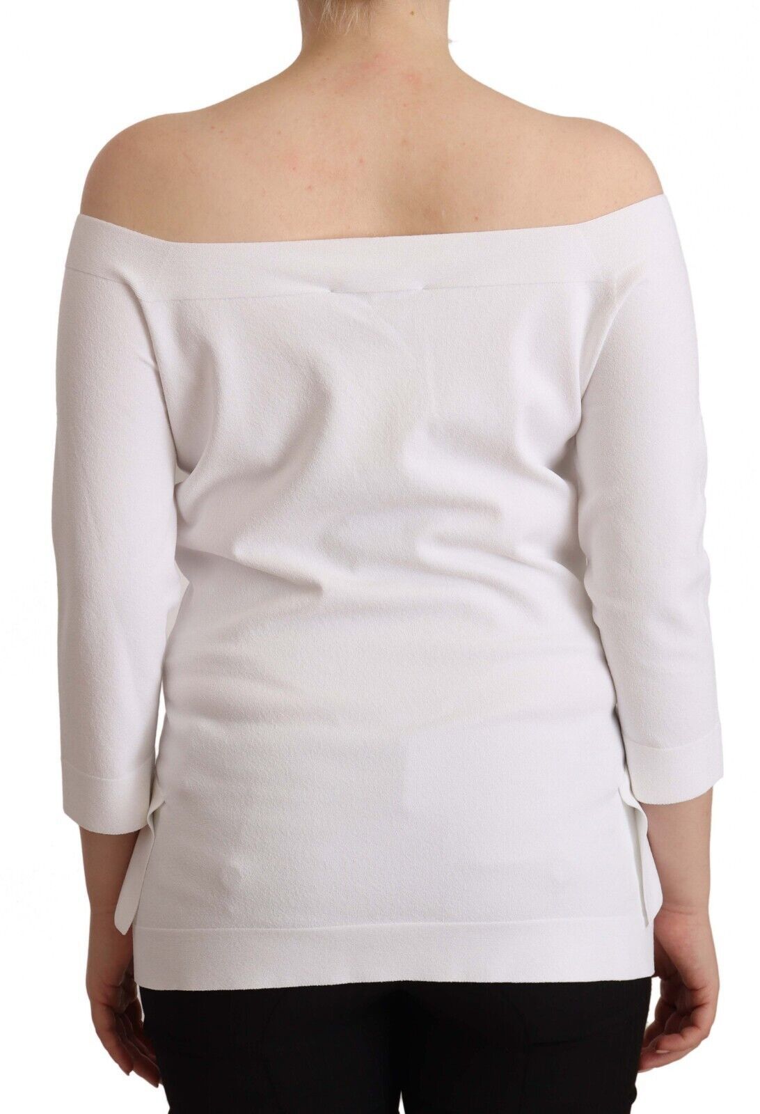 EXTERIOR White Long Sleeves Off Shoulder Women Top Blouse | Regal Royce