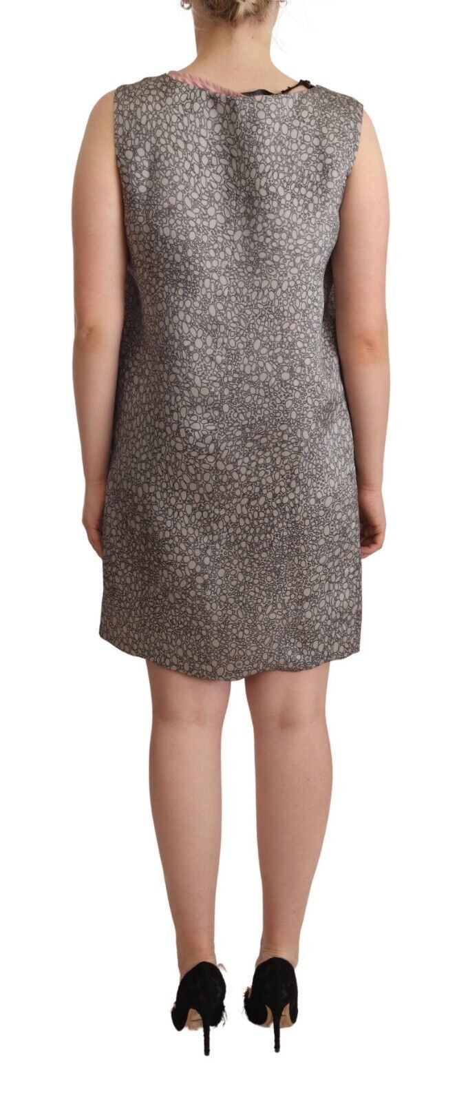 Comeforbreakfast Gray Sleeveless Shift Knee Length Dress | Regal Royce
