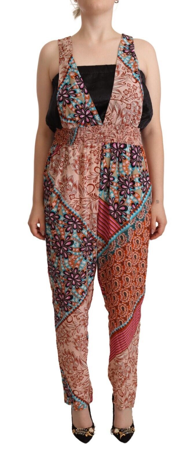 PINKO Multicolor Viscose Floral Print Women Jumpsuit Dress | Regal Royce