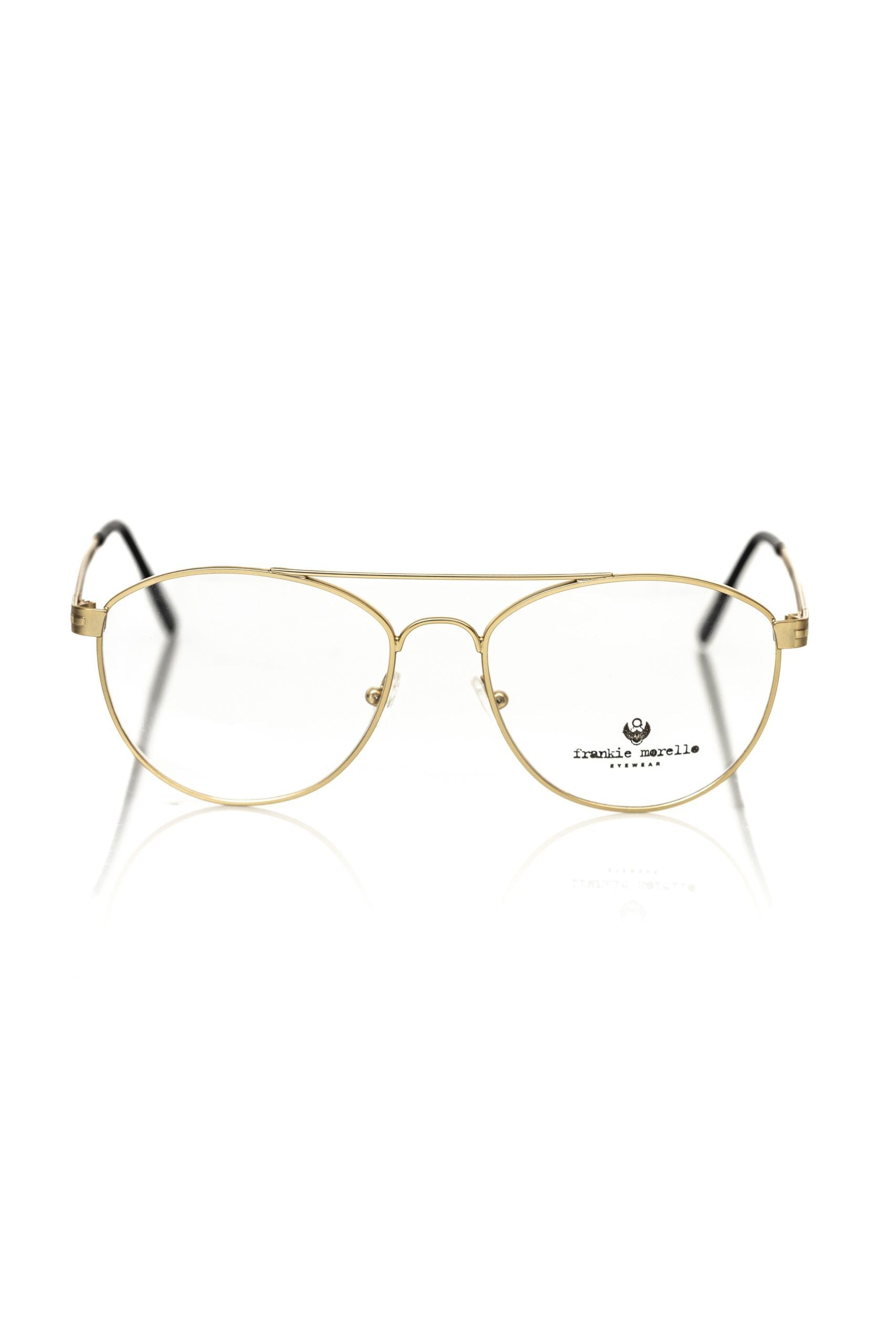 Frankie Morello Gold Metallic Men's Frame Aviator Eyeglasses | Regal Royce