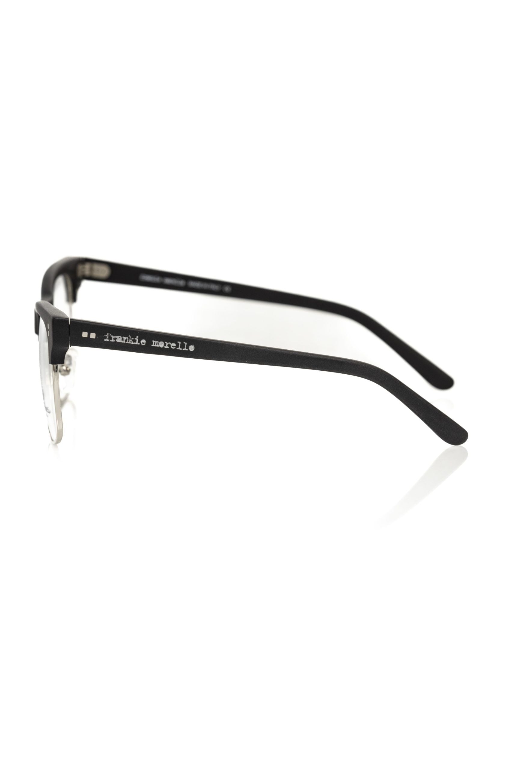 Frankie Morello Black Metallic Men's Eyeglass Frame