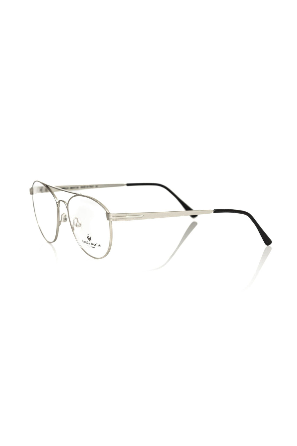 Frankie Morello Silver Metallic Mens Eyeglass Frame