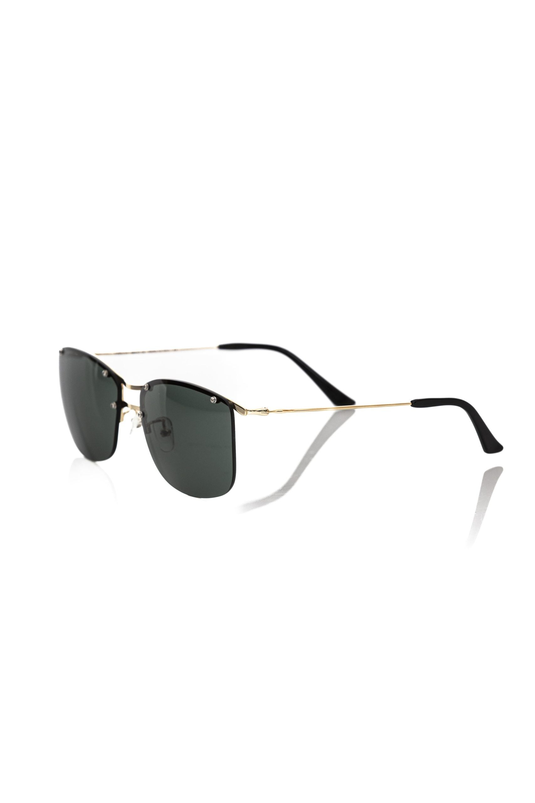 Frankie Morello Black Metallic Fiber Men's Sunglasses