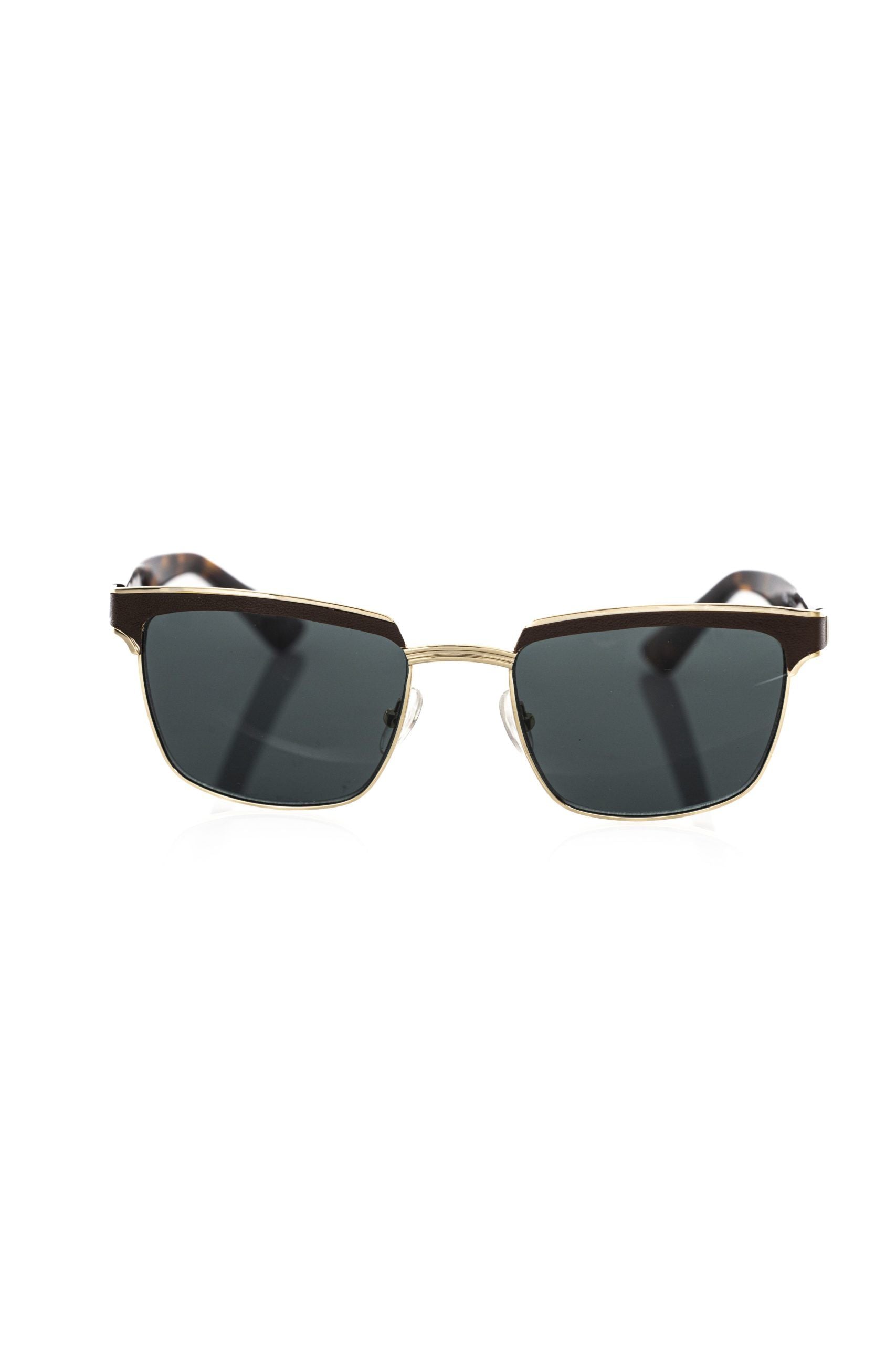 Frankie Morello Brown Metallic Sunglass for Men