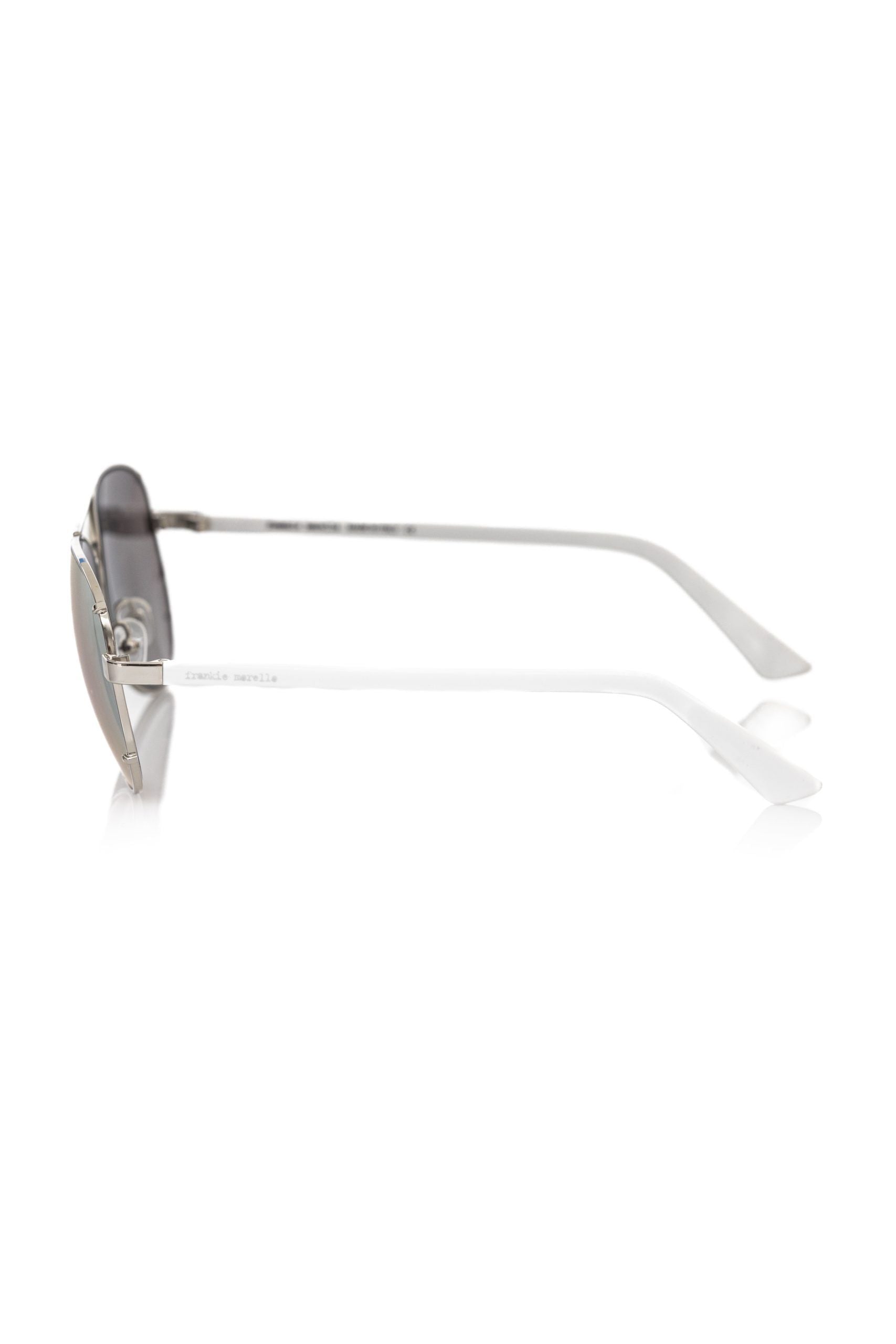 Frankie Morello Silver Metallic Fiber Men's Sunglass