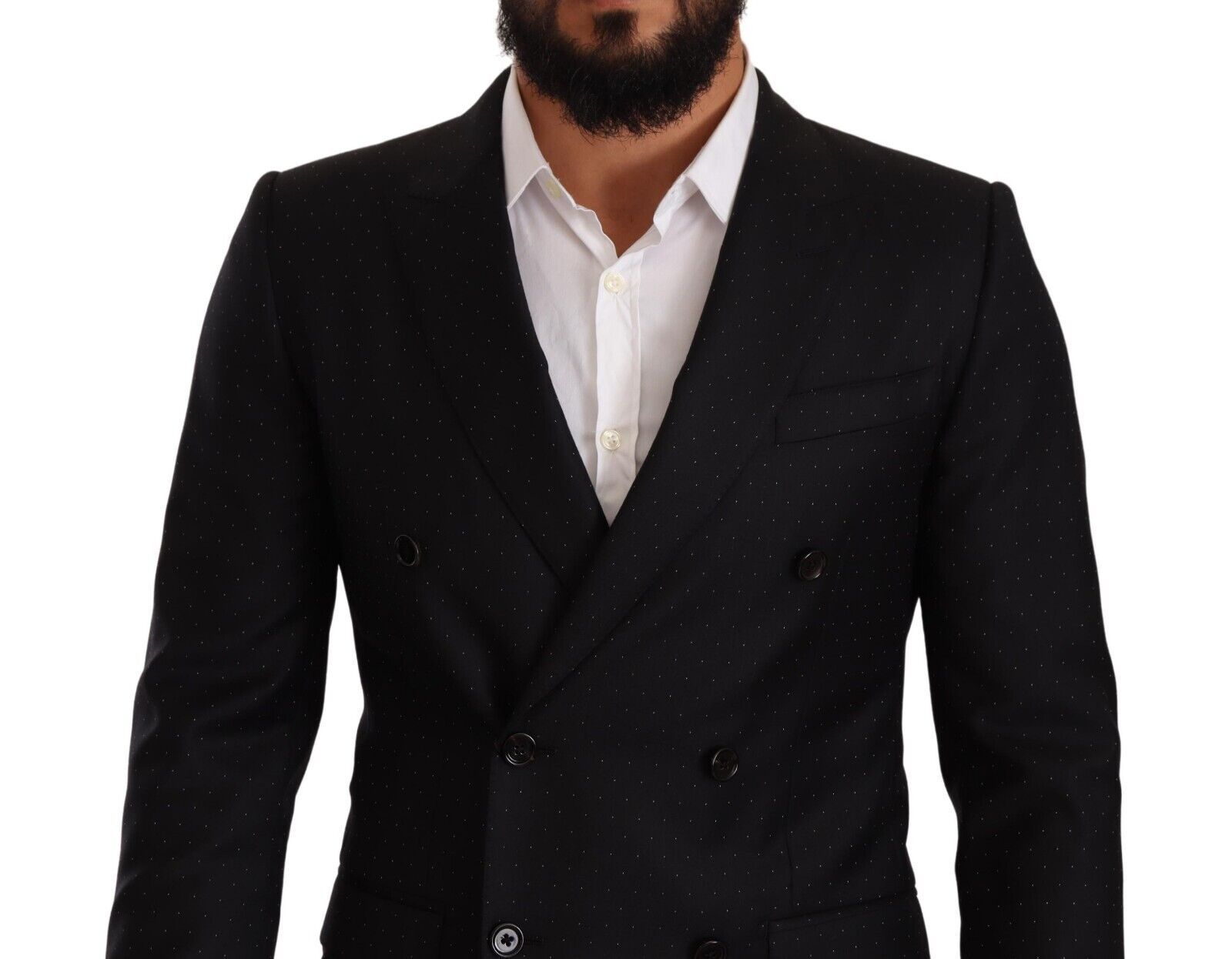 Dolce & Gabbana Black Dotted Double Breasted MARTINI Jacket | Regal Royce