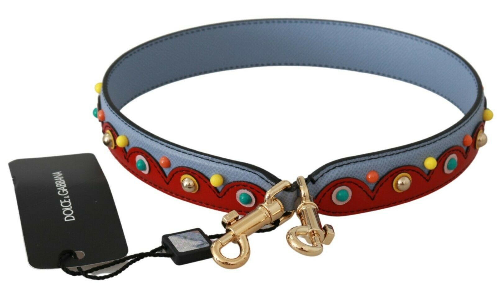 Dolce & Gabbana Blue and red Shoulder Strap Leather Blue Handbag Accessory | Regal Royce